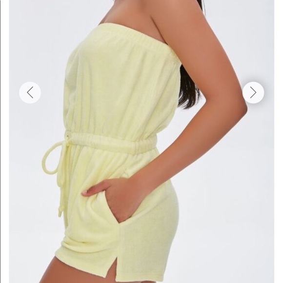 70s RETRO TERRY ROMPER STRAPLESS ROMPER TERRYCLOTH PLAYSUIT S - Picture 4 of 17